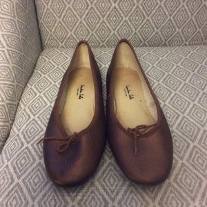 London Sole Bronze Ballet Flats